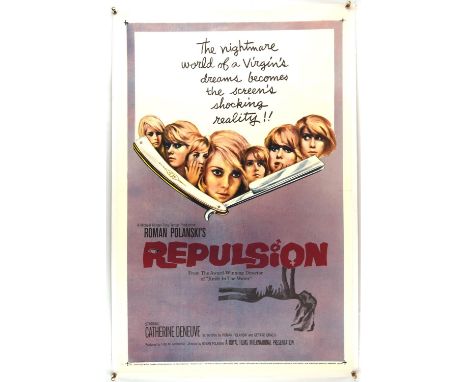 Repulsion (1965), US One Sheet Linen Backed Poster for this Roman Polanski Film, 30 x 41 ½ inches, unfolded 