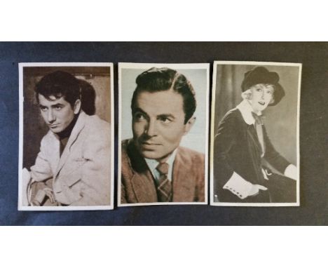 POSTCARDS, entertainment, actors/actresses, inc. James Mason, Jack Holt, Bud Abbott, Jackie Saunders, Pearl White, George Dew