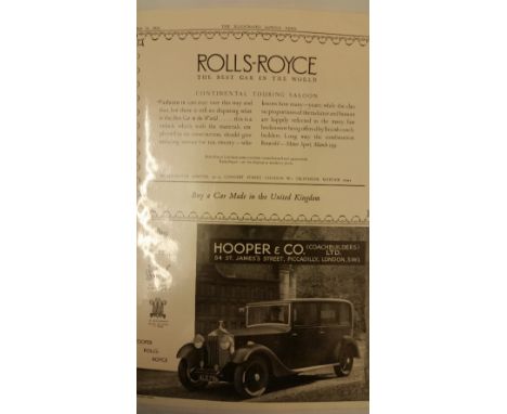 MOTORING, advert pages, 8 x 11 (36), inc. Humber Hawk, Morris Minor, Jaguar, Lagonda, Mercedes-Benz, MG, Mini etc; b/w press 