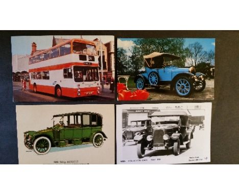 POSTCARDS, transport, modern selection, inc. many buses, aircraft, vintage cars, trams etc., slight duplication, G to EX, 180