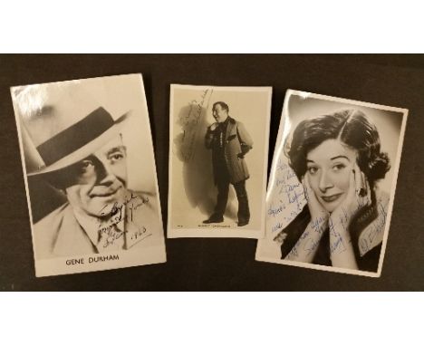 ENTERTAINMENT, signed photos, postcards etc., inc. Albert Chevalier, Wally Patch, Gene Durham, Joe King, Ruby Keeler, Peter D