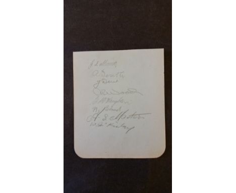 FOOTBALL, album page (3.75 x 4.5), 1936/7, signed by 24 Nottingham Forest players to both sides, inc. Munro, Edgar, Pugh, Stu