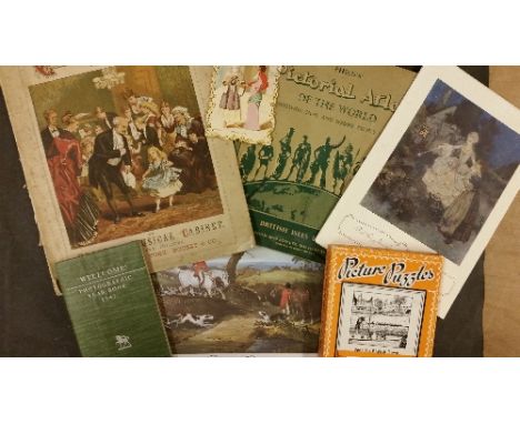 EPHEMERA, selection, inc. sheet music, Boosey's Musical Cabinet; Dulac bookplate illustrations (removed from books); booklets