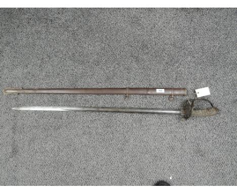 A British Infantry Officers Sword 1822 Pattern, decorated blade pattern with crown, Hamburger Rodgers &amp; Co Kings Street C