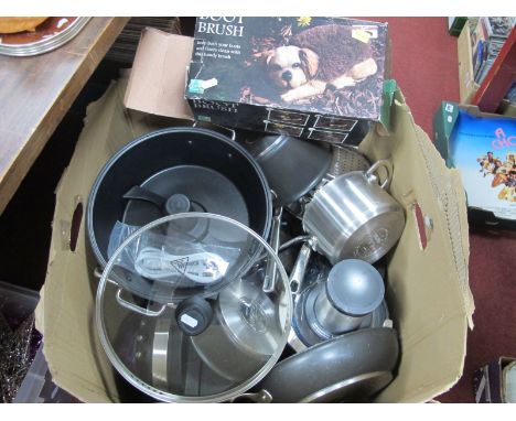 Kitchenware - pans, scales etc:- One Box.