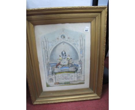 A XIX Century 'Steam Engine Makers Society Certificate', for Edward Hughes 1874, framed.