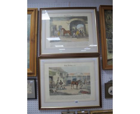 After R Ackermann, a pair of XIX Century style prints of 'Horse Dealing', No 1 and No 2.