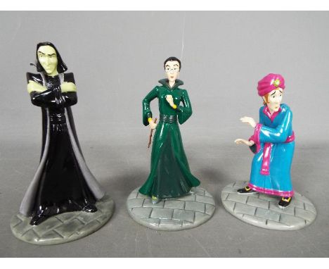 Royal Doulton - Three Harry Potter figurines comprising # HPFIG15 Professor Quirrell, # HPFIG5 Severus Snape and #HPFIG14 Pro