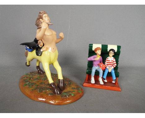 Royal Doulton -Two unboxed Harry Potter figuring comprising a limited edition # HPFIG26 Rescue In The Forbidden Forest, numbe