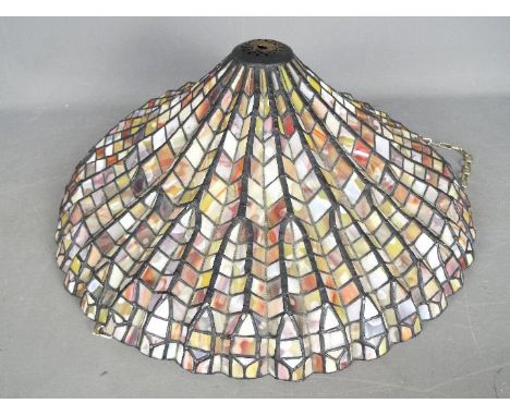 A large Tiffany style light shade, approximately 53 cm diameter.