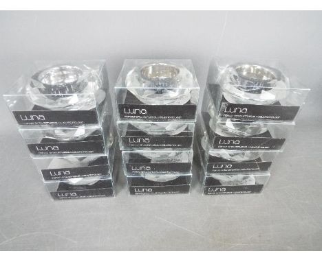 Retail Stock -  Twelve Luna hand crafted crystal effect Tea light holders sealed in original packaging; contained in outerbox