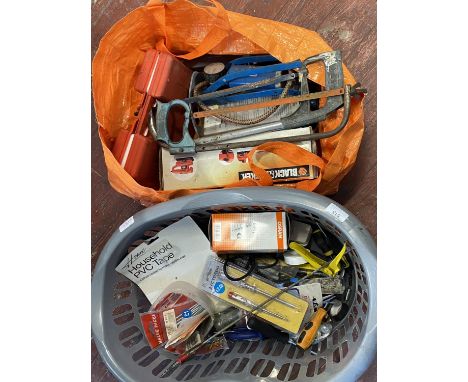 A selection of assorted hand tools and accessories, shipping unavailable