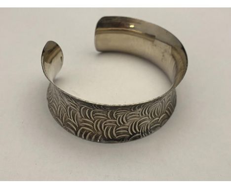 A 925 silver torque bangle