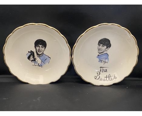 Two vintage Beatles pin dishes