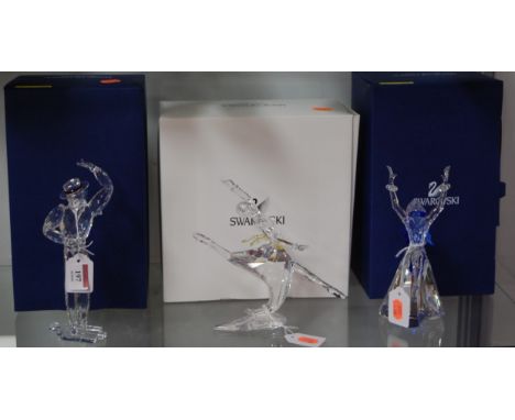 Three Swarovski 'Magic of Dance' crystal figures, being Anna No. 2004, Isadora No. 2003, and Antonio No. 2001, each boxed