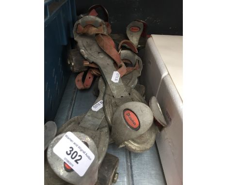 2 pairs of vintage Diana roller skates with key. 