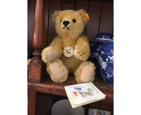 A Steiff 1909 Classic with ear tag numbered 00492, labels and box. 