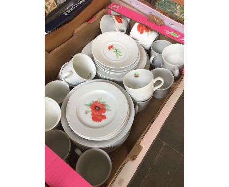 Box of Royal worcester dinnerware 