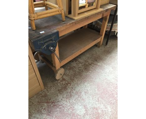 A joiners bench with built in vice. 
