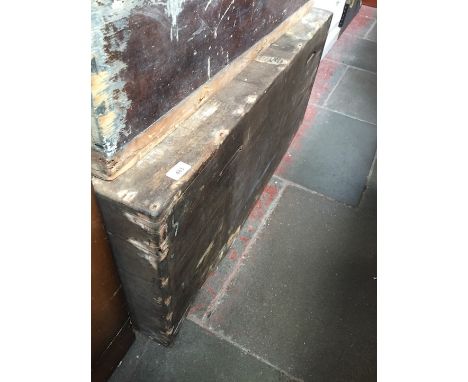 A rustic camphor wood trunk, width 112cm, depth 59cm &amp; height 49cm. 