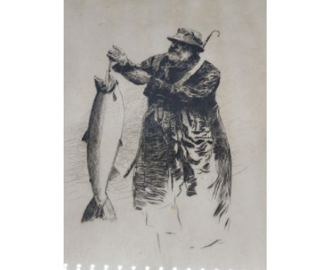 The Gilly, Drypoint etching signed in pencil by Norman Wilkinson (British 1878-1971) [Frame 45x36cm] 