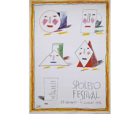 David Hockney (b.1937)Spoletto Festival exhibition posteroffset lithograph70 x 97cm; and David Hockney; Richard, Jim, and Fel