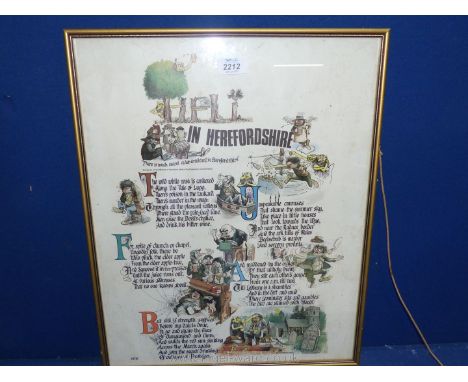 A framed Gerald Newton-Sealey print titled ' In Herefordshire'.