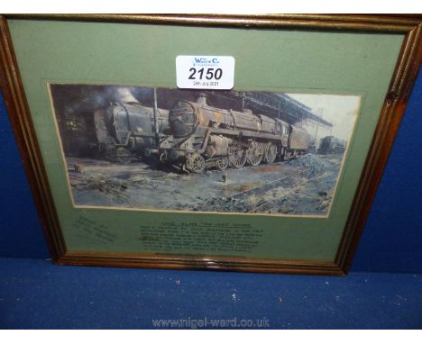 A small David Shepherd print 'The Last Hours;, signed verso, framed and glazed.