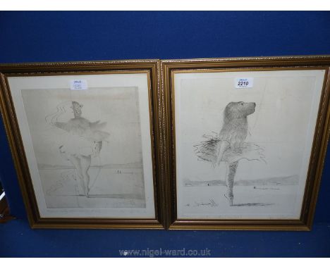 A framed artist proof entitled 'Japanese Monkey without Nikan (Mustique)', along with a Limited Edition no. 1/75 print entitl