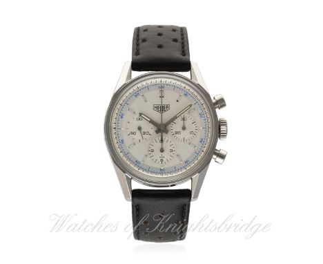 A GENTLEMAN'S STAINLESS STEEL HEUER CLASSIC CARRERA CHRONOGRAPH WRIST WATCH CIRCA 2000, REF. CS3110 TAG HEUER RE-EDITION
D: S