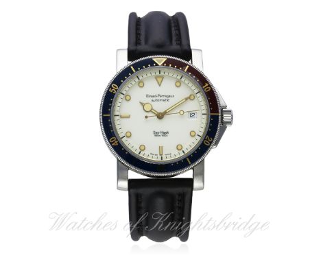 A GENTLEMAN'S STAINLESS STEEL GIRARD PERREGAUX SEA HAWK WRIST WATCH CIRCA 1990s, REF. 7100 WITH ORIGINAL BOX 
D: White dial w