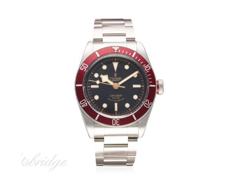 A GENTLEMAN'S STAINLESS STEEL ROLEX TUDOR BLACK BAY DIVERS BRACELET WATCH CIRCA 2013, REF. 79220R, WITH BOX, PAPERS, TAGS & A