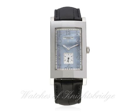 A GENTLEMAN'S STAINLESS STEEL ALFRED DUNHILL FACET WRIST WATCH CIRCA 2012, REF. UH018 WITH JAEGER LECOULTRE MOVEMENT
D: Blue 