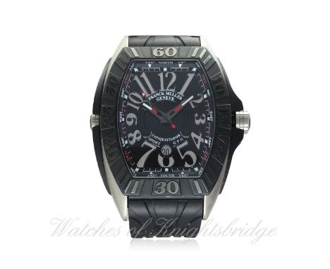 A RARE GENTLEMAN'S FRANCK MULLER CONQUISTADOR SPORT GPG TITANIUM WRIST WATCH CIRCA 2012, REF. 9900 SC DT GPG WITH ORIGINAL BO