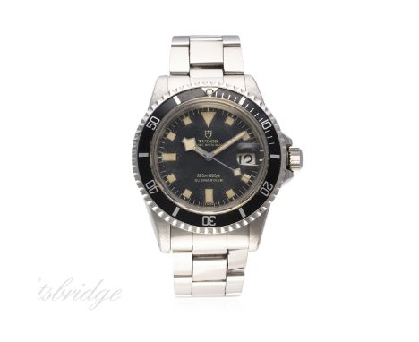A RARE GENTLEMAN'S STAINLESS STEEL ROLEX TUDOR PRINCE OYSTERDATE "SNOWFLAKE" SUBMARINER BRACELET WATCH CIRCA 1973, REF. 9411/
