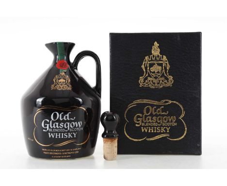 HART BROTHERS OLD GLASGOW CERAMIC DECANTER 75CL BLENDED WHISKY 40% ABV / 75cl