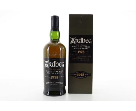 ARDBEG 1975 VINTAGE ISLAY SINGLE MALT  Distilled: 1975Bottled: 199840% ABV / 70cl  Located on the island’s rugged south coast