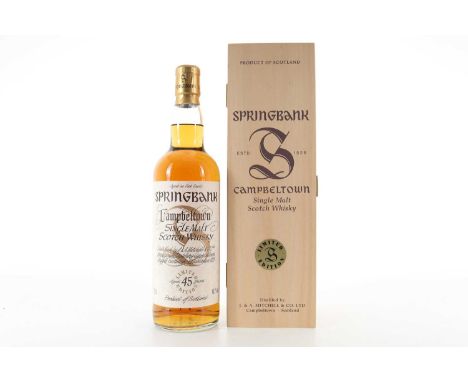 SPRINGBANK 45 YEAR OLD MILLENNIUM CAMPBELTOWN SINGLE MALT  40.1% ABV / 70cl  There are very few distilleries left in Scotland