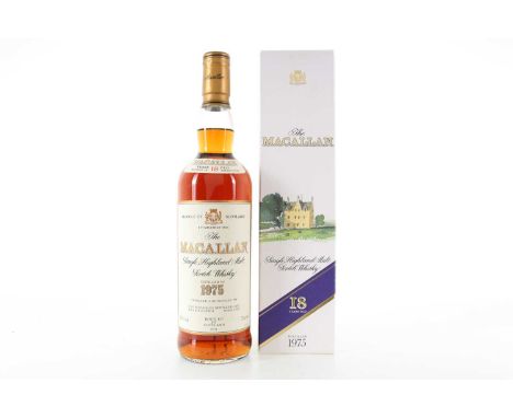 MACALLAN 1975 18 YEAR OLD SPEYSIDE SINGLE MALT  Distilled: 1975Bottled: 199443% ABV / 70cl  There are few distilleries in the