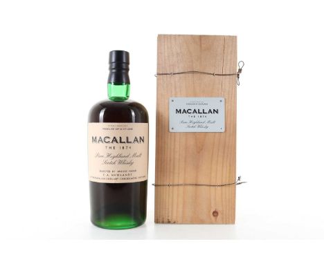 MACALLAN 1874 REPLICA SPEYSIDE SINGLE MALT  45% ABV / 70cl  There are few distilleries in the world quite so revered as Macal