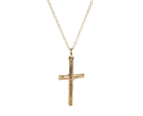 A 9ct gold crucfix and chain, 2.5 grams