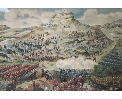 After A Sutherland, Battle of Dundee (Glencoe) October 20th 1899, Number 1, a coloured print detailing the story of the battl
