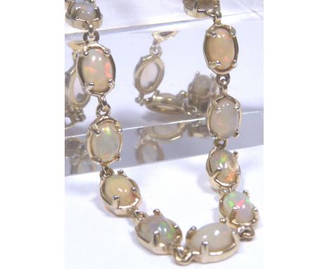 OPAL BRACELET. 14 K gold plated Australian Opal bracelet, size 8 , approximately 10 ct