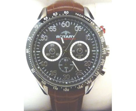 GENTS ROTARY WRISTWATCH. Gents Rotary wristwatch with box and papers, working at lotting