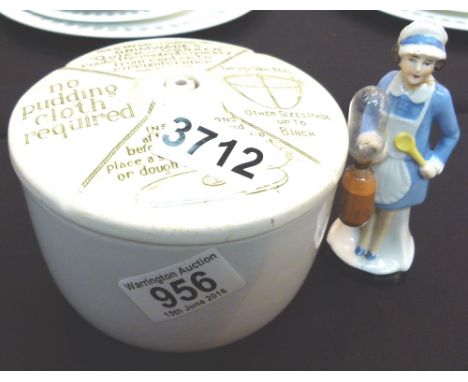 GRIMWADES PUDDING COOKER. Unusual Grimwades ceramic Quick Pudding Cooker and egg timer
