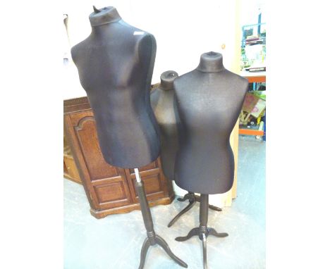 MIXED MANNEQUINS. Three mannequin dummies, ladies and gents