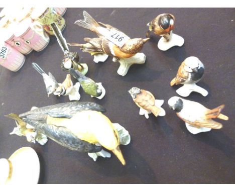 GOEBEL BIRDS. Twelve Goebel bird figures 
