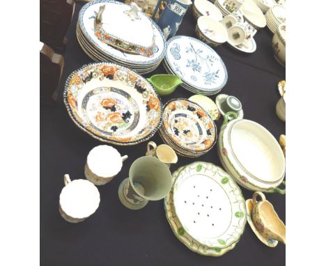 MIXED CHINA. Quantity of mixed china including Victorian Royal Doulton, French plates, Carltonware