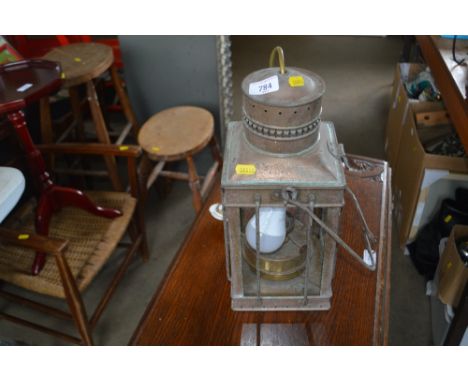A converted outdoor light fitting 