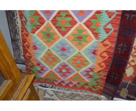 An approx. 6'4" x 1' 11" vegetable dye Chobi Kelim runner 